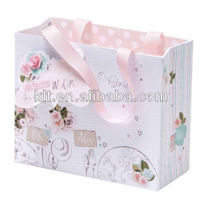 Ribbon handle paper gift bags