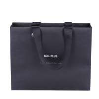 Wholesale high quality Black Kraft Carrier Paper Bag For Pack